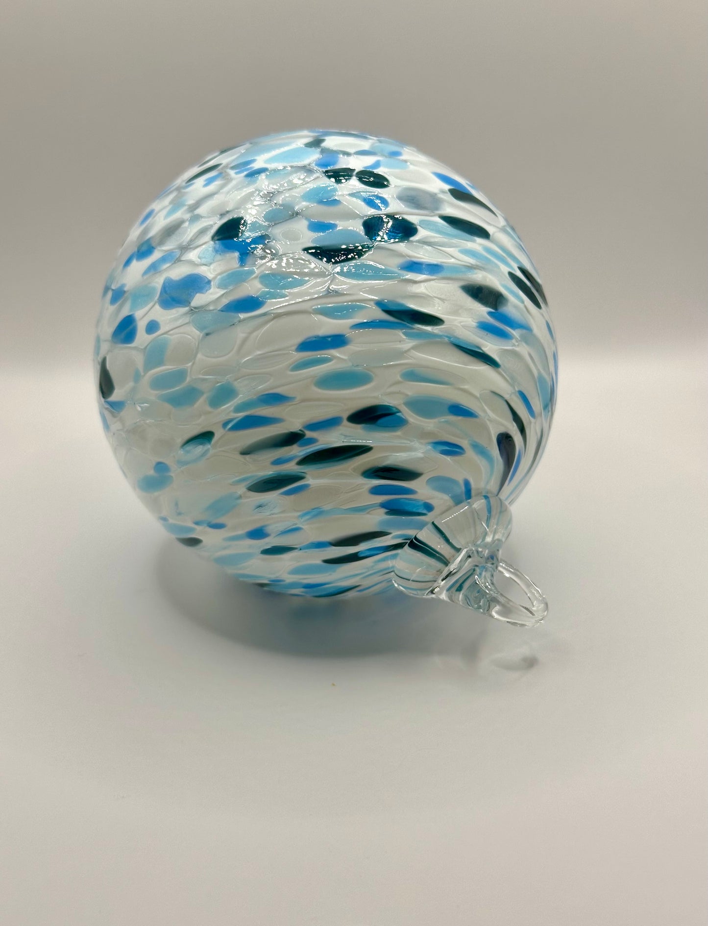 White Base Ice And Snow Mix Ornament