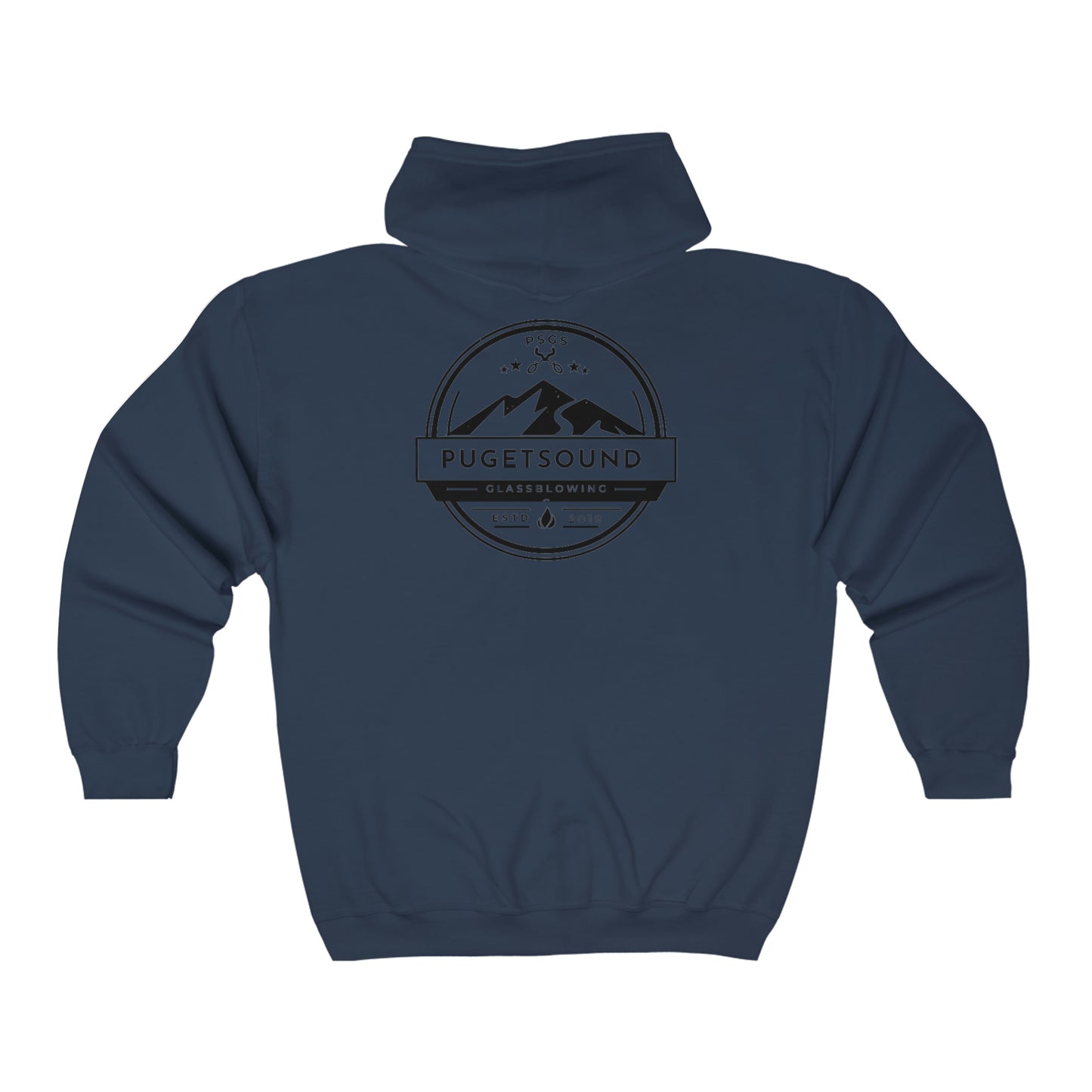 Puget Sound Glassblowing Full Zip Hooded Sweatshirt