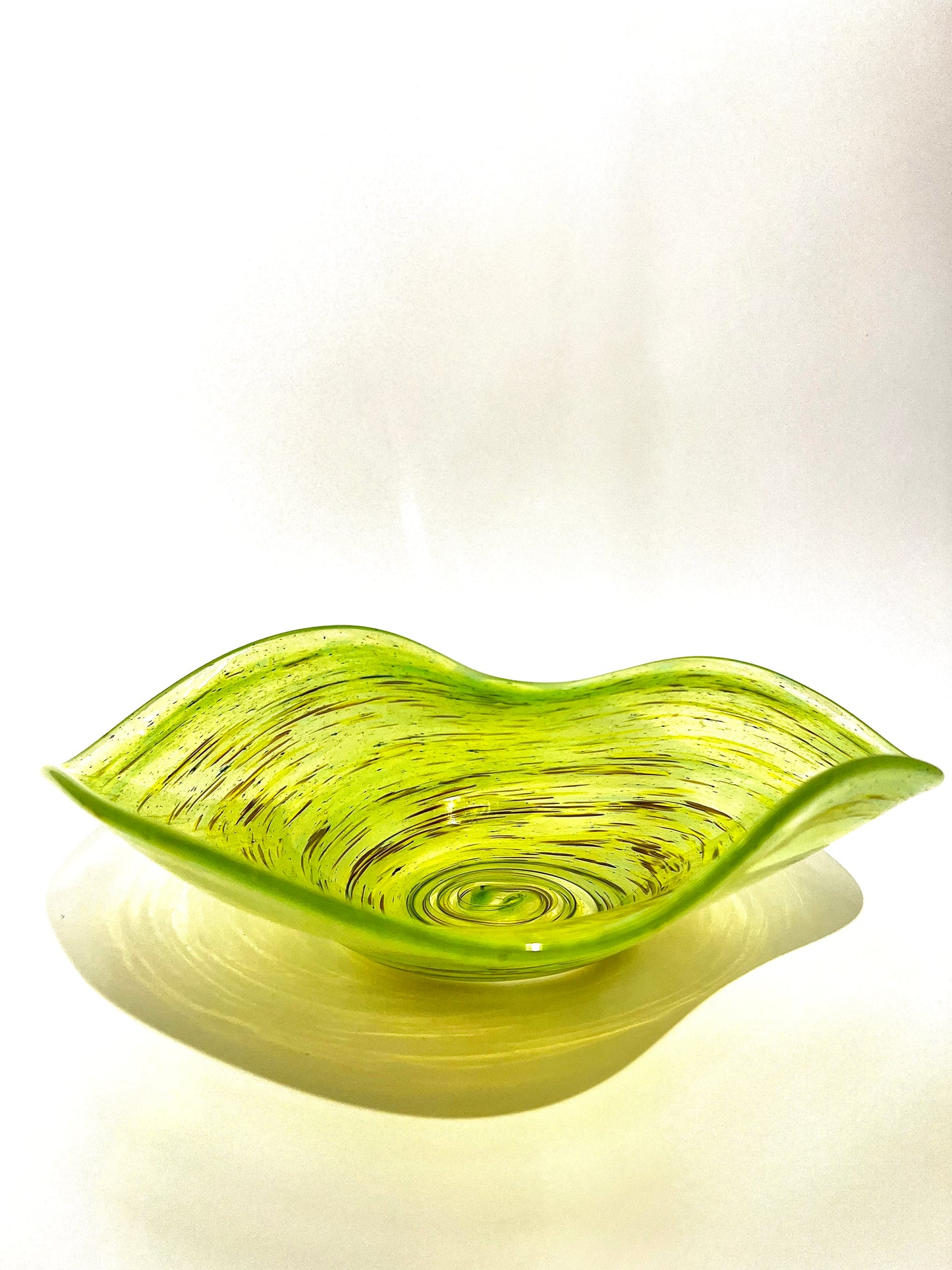 Lime Green and Yellow Wavy bowl