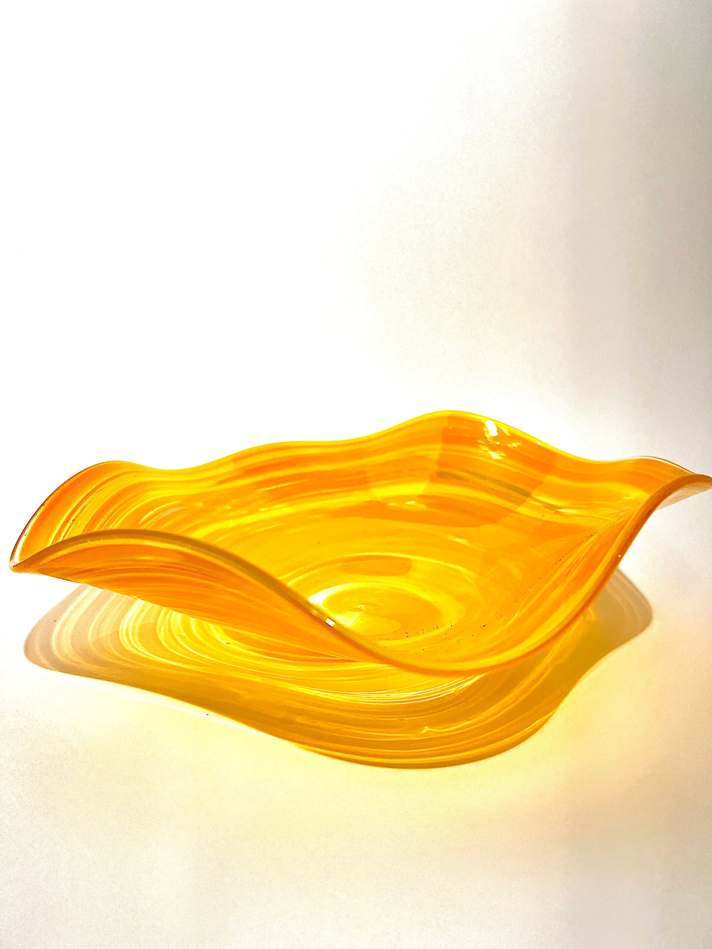 Orange and Yellow Wavy Bowl