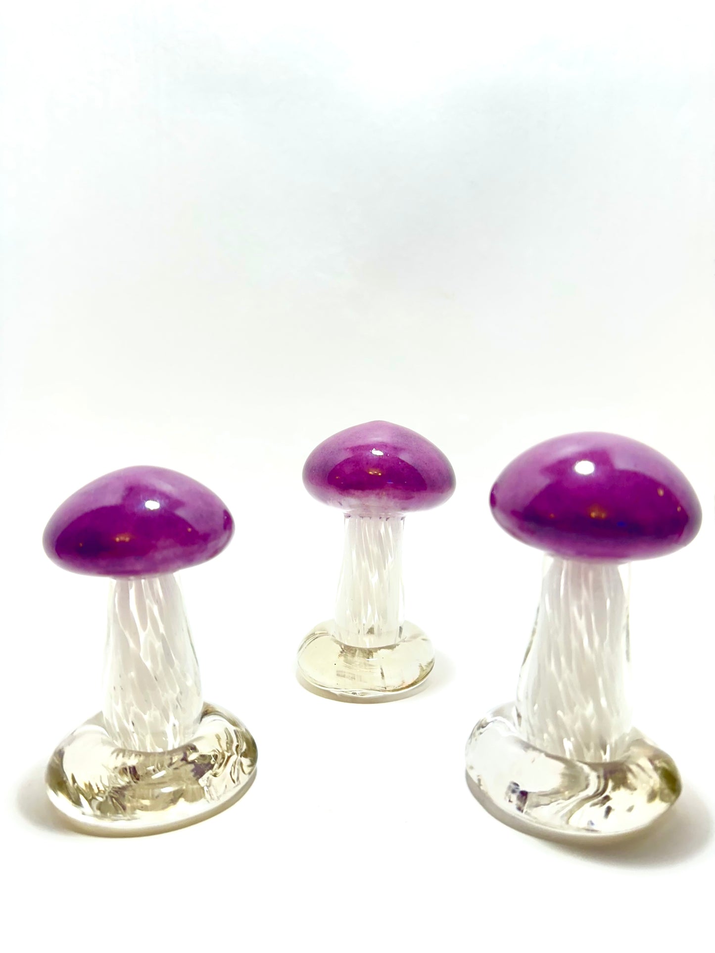 Purple Cap Glass Mushrooms