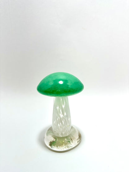 Apple Green Cap Glass Mushrooms