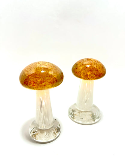 Gold Cap Glass Mushrooms