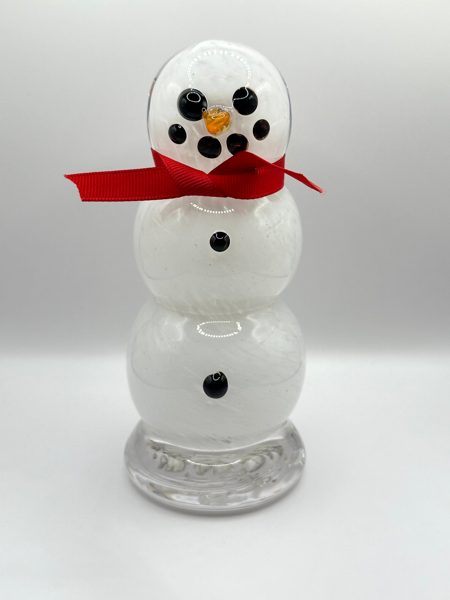 frosty the snowman glass snowmen Hand Blown Glass Snowmen Decorative winter snowman Christmas snow decorative