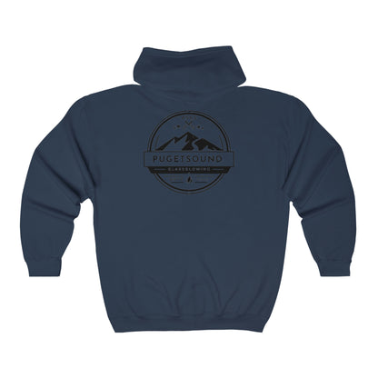 Puget Sound Glassblowing Full Zip Hooded Sweatshirt