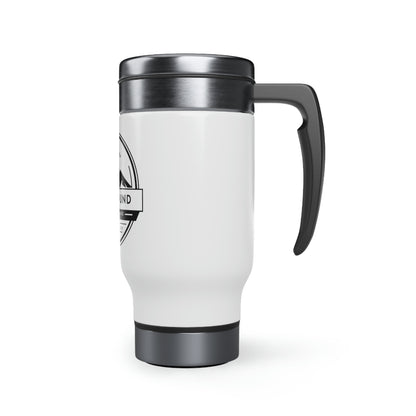Stainless Steel Puget Sound Glassblowing Travel Mug with Handle, 14oz