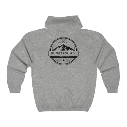 Puget Sound Glassblowing Full Zip Hooded Sweatshirt