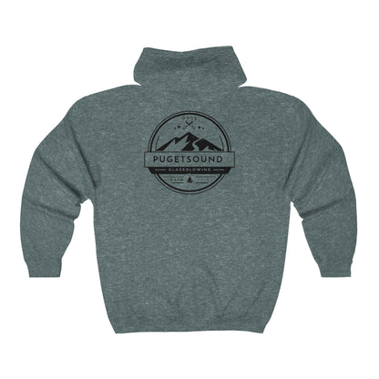 Puget Sound Glassblowing Full Zip Hooded Sweatshirt