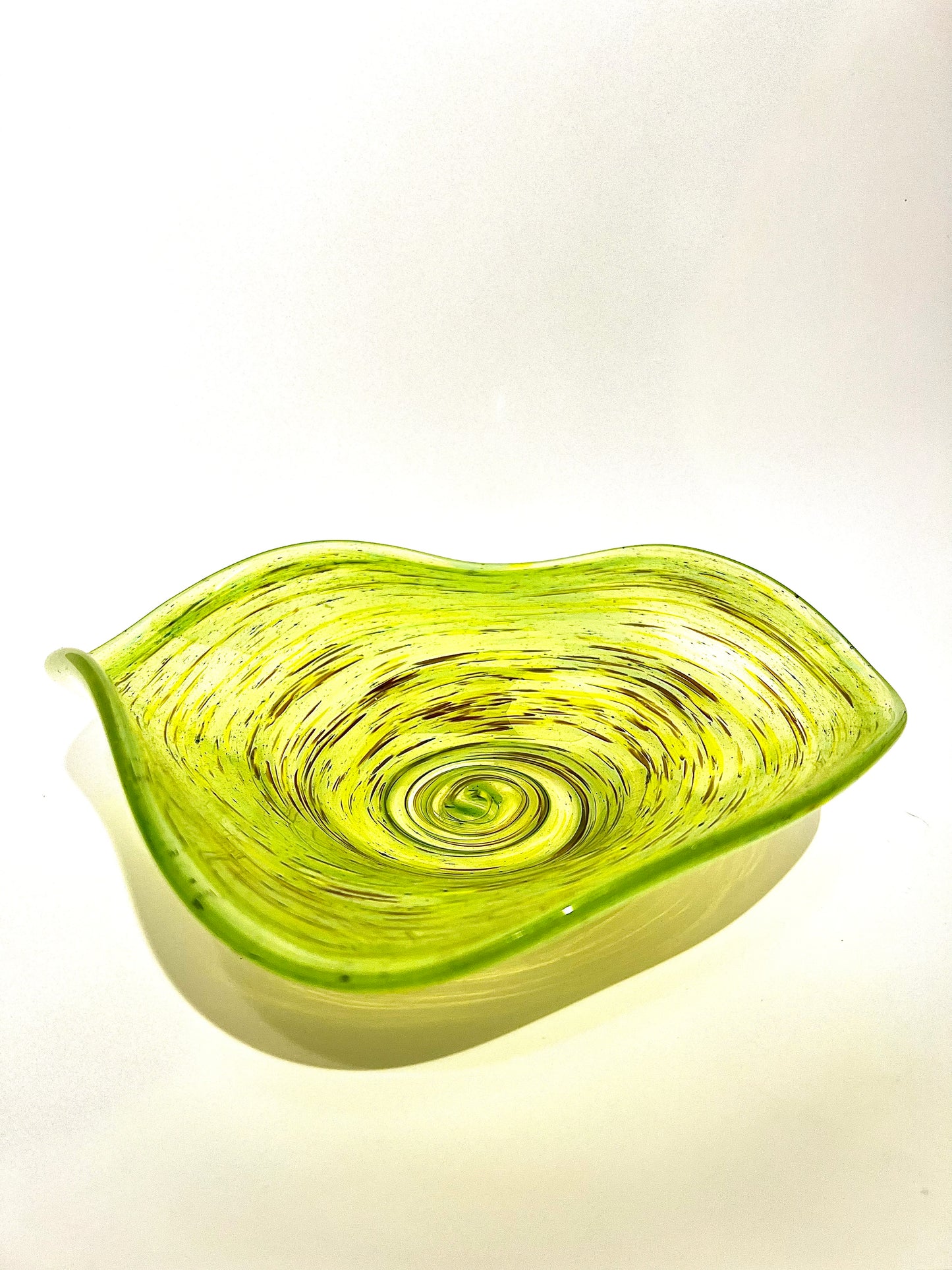 Lime Green and Yellow Wavy bowl