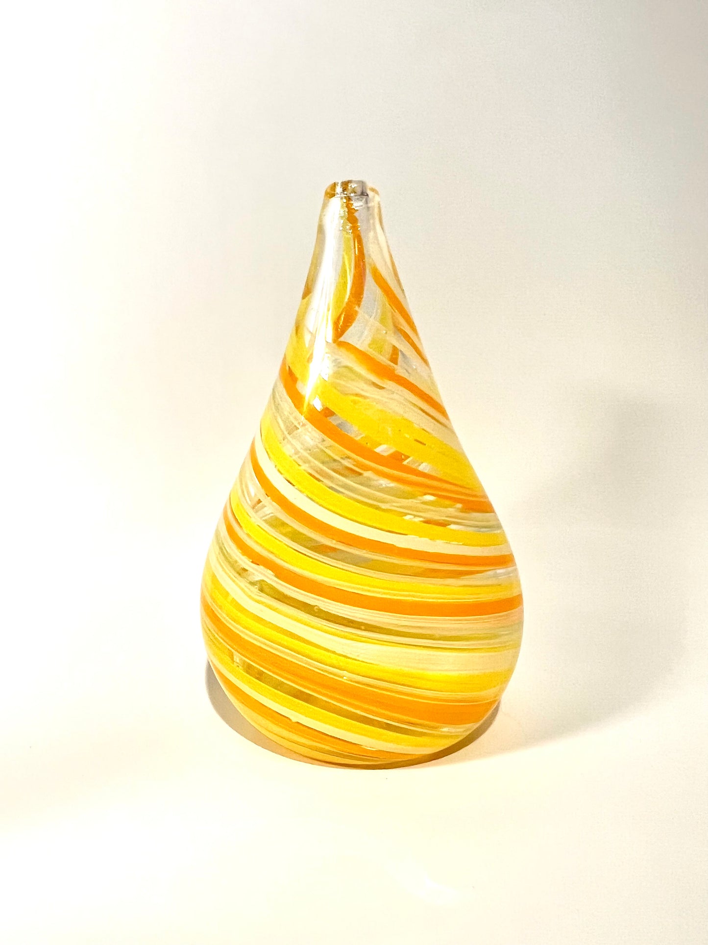 White, Yellow, and Orange Tear Drop Vase