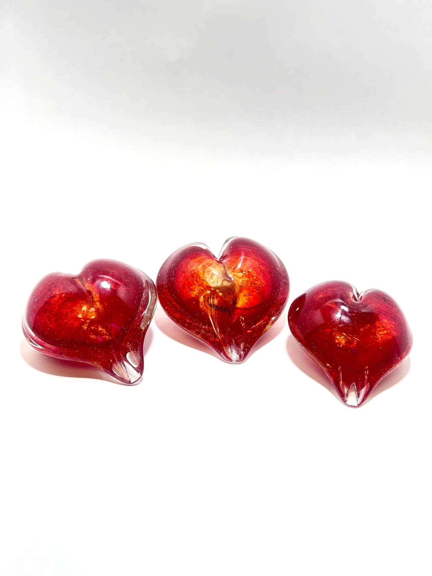 Cherry Red Paperweight Heart